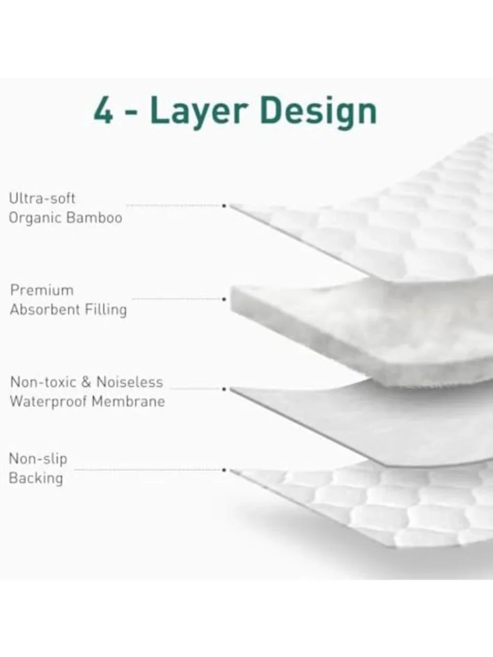 Thicker Organic Baby Changing Pad Liners 3-Pack | Waterproof, Soft, Absorbent